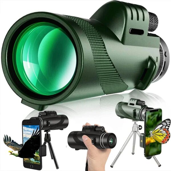 Portable High-Definition 80x100 Monocular Telescope