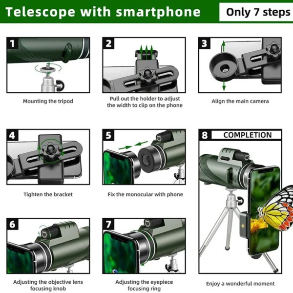 Portable High-Definition 80x100 Monocular Telescope - Image 6