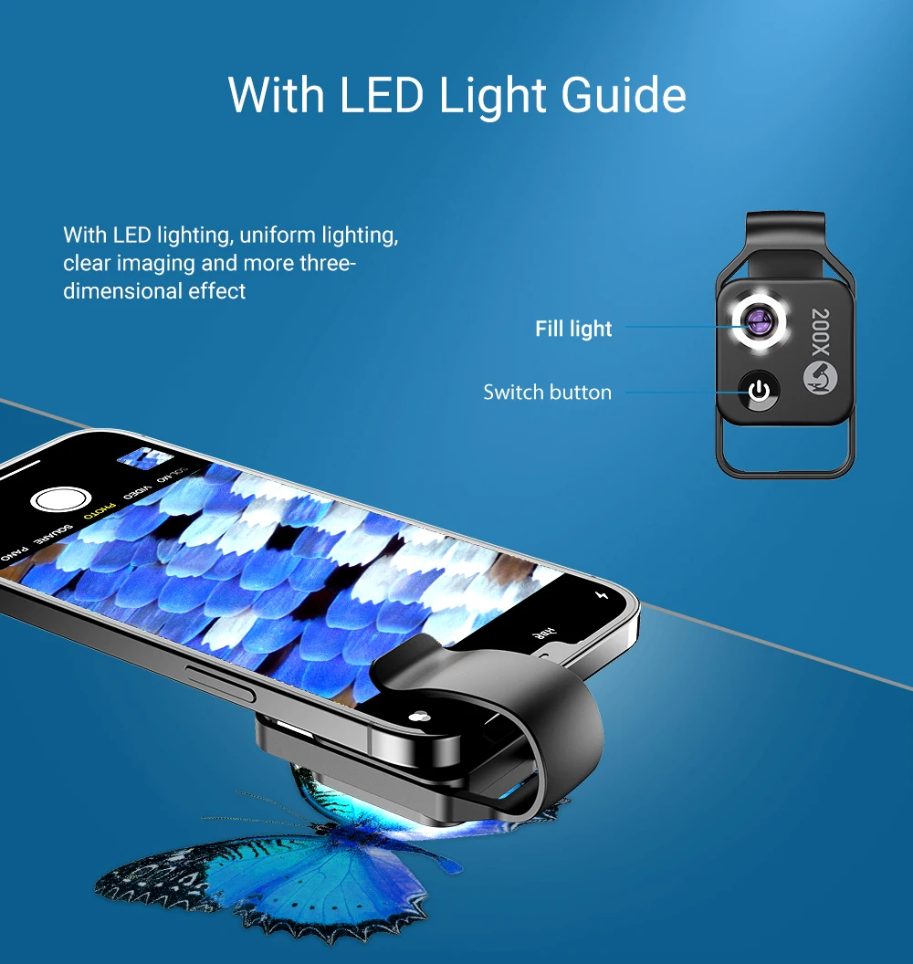 APEXEL 200X Pocket Microscope Lens with CPL Filter LED Light Mini Micro Macro Lenses for iPhone 15 13 14 Samsung All Smartphones APEXEL 200X Pocket Microscope Lens with CPL Filter LED Light Mini Micro Macro Lenses for iPhone 15 13 14 Samsung All Smartphones