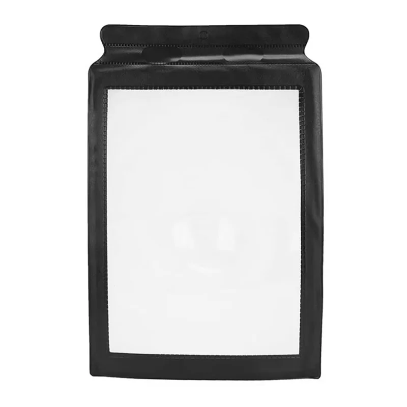 A4 Full Page Size Portable Black Frame Ultra Thin Magnifying Glass Bookmark Magnifying Lens for Reading Books
